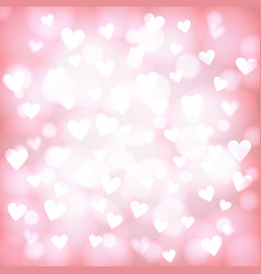 Shiny hearts bokeh Royalty Free Vector Image - VectorStock