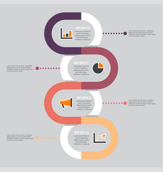 Template timeline infographic colored horizontal Vector Image