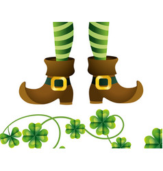 Leprechaun legs and shoes Royalty Free Vector Image