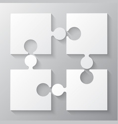 Black white puzzle pieces - jigsaw Royalty Free Vector Image