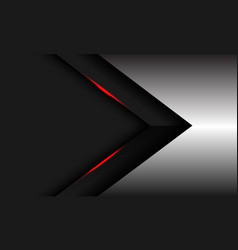 Abstract red light arrow direction on dark grey Vector Image