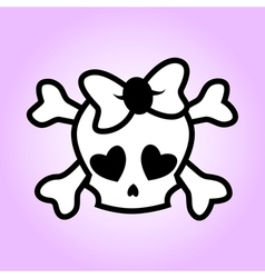 Girly skull background Royalty Free Vector Image