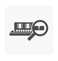 Computer testing icon Royalty Free Vector Image
