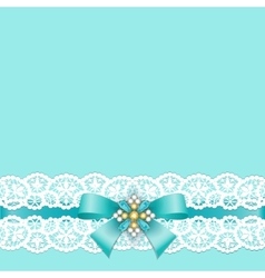 Lace Border With Bow Royalty Free Vector Image