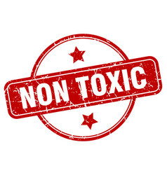 Non toxic red grunge stamp Royalty Free Vector Image