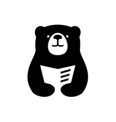 Bear book logo icon Royalty Free Vector Image - VectorStock