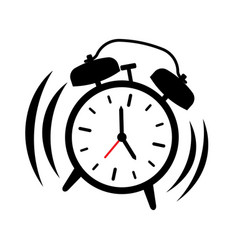 Cartoon red ringing alarm clock Royalty Free Vector Image