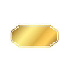 Gold frame beautiful simple golden design Vector Image