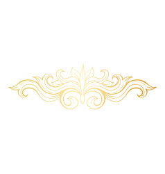 Golden isolated headpiece floral decoration Vector Image