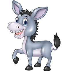 Adorable donkey isolated on white background Vector Image