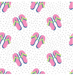 Summer colorful flip flops set white background Vector Image