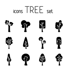 Set of tree square icons Royalty Free Vector Image