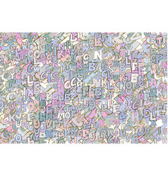 Abstract alphabets letters background art type Vector Image