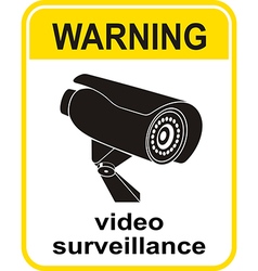 Video surveillance sign cctv camera Royalty Free Vector