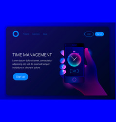 Timer application ui design concept Royalty Free Vector