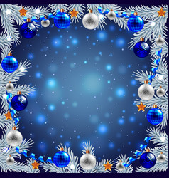 Blue background with gold snow Royalty Free Vector Image