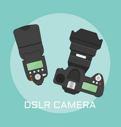 Photo camera top view isolated black icon Vector Image