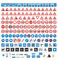 Usa traffic road signs left lane must turn Vector Image