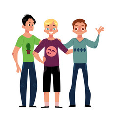 Male friendship concept of boys men friends Vector Image