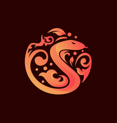 Snake python mascot logo design Royalty Free Vector Image