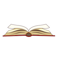 Book open cartoon isolated Royalty Free Vector Image