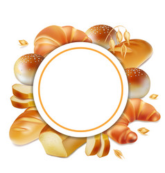 Bread realistic icons set Royalty Free Vector Image