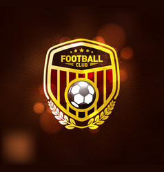 Football club logo design template Royalty Free Vector Image