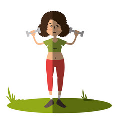 Women fitness cartoon Royalty Free Vector Image