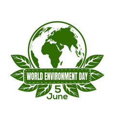 World environment day lettering card Royalty Free Vector