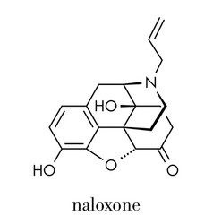 Naloxone opioid receptor antagonist drug used Vector Image