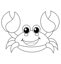 Crab coloring book for adults Royalty Free Vector Image