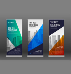 Medical roll up banner design layout Royalty Free Vector