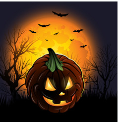 Halloween pumpkin Royalty Free Vector Image - VectorStock