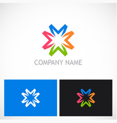 Abstract colored round logo Royalty Free Vector Image