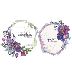 Two hand drawn graphic Royalty Free Vector Image