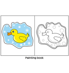 Color elements in yellow coloring page Royalty Free Vector