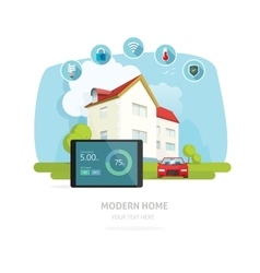 Colorful smart house concept Royalty Free Vector Image