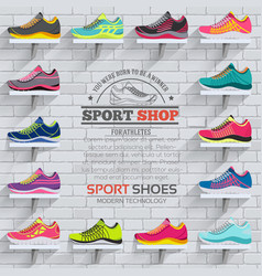 Sneaker shoes collection Royalty Free Vector Image