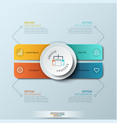 Infographic design template with 4 separate Vector Image