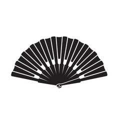 Hand fan engraving style Royalty Free Vector Image