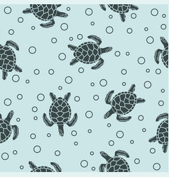 Seamless pattern with turtles Royalty Free Vector Image
