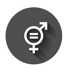 Gender equal sign icon men and women equal Vector Image