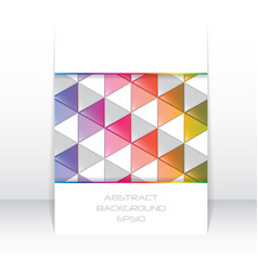 Cover annual report colorful triangle paper Vector Image