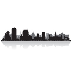 Montreal Canada city skyline silhouette Royalty Free Vector