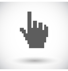 Paper Hand Cursor Pointing icon Royalty Free Vector Image