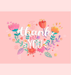 Thank you message with peony Royalty Free Vector Image