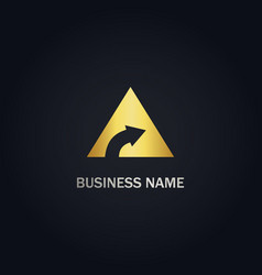 Triangle arrow navigation logo Royalty Free Vector Image