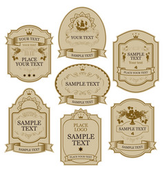 Vintage apple labels set Royalty Free Vector Image