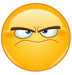 Annoyed emoticon Royalty Free Vector Image - VectorStock