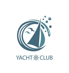 East coast yacht club sailing team Royalty Free Vector Image